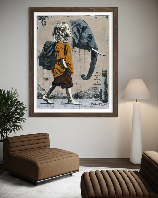 En jente og en kjempe